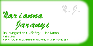marianna jaranyi business card